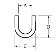 Ｕ字形溝ゴム